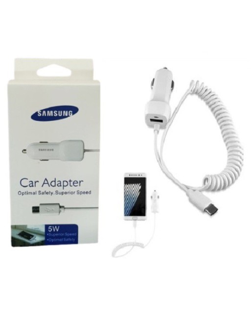 CARGADOR 12V MICRO USB V8 5W EN CAJA BLANCA SAMSUNG