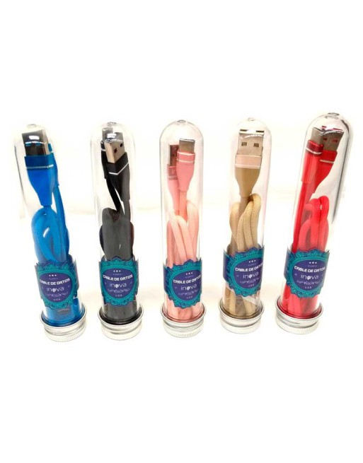 CABLE USB TIPO C RECUBIERTO EN TELA TUBO INOVA