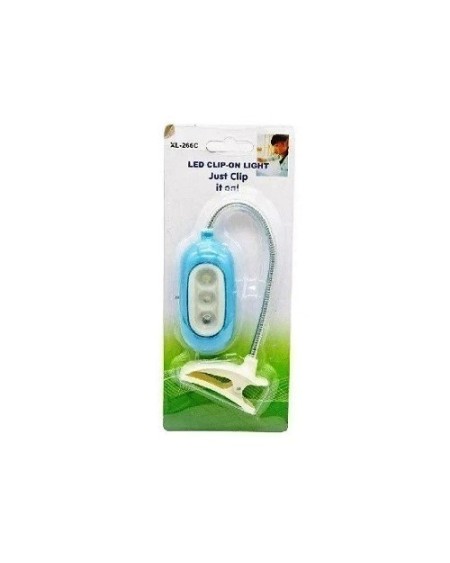 LAMPARA PARA LIBRO FLEXIBLE CON PINZA XL-266C
