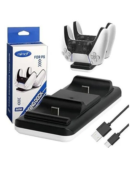 BASE PARA JOYSTICK PS5 CARGA DOBLE SND-470Z MIMD