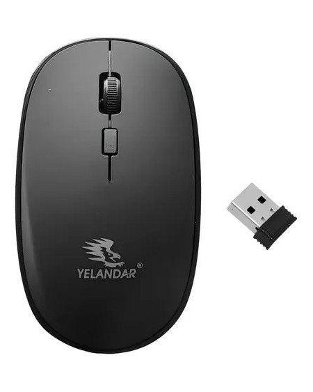 MOUSE WLS NEGRO/BLANCO E80 YELANDAR
