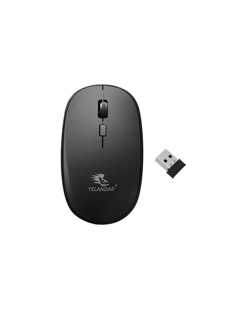 MOUSE WLS NEGRO/BLANCO E80 YELANDAR