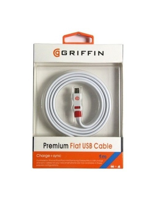 CABLE MICRO USB V8 2MTS PREMIUM BLANCO EN CAJA GRIFFIN GRIFFIN