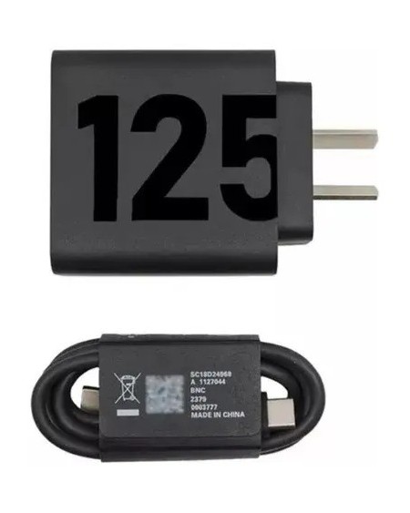 CARGADOR 220V A USB TIPO C + CABLE C M/M 125W 20X X125 MOTOROLA