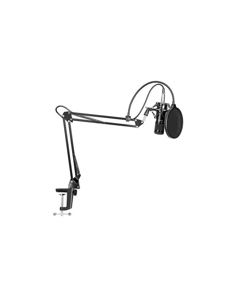 MICROFONO CONDENSER C/SOPORTE Y FILTRO MICSET802