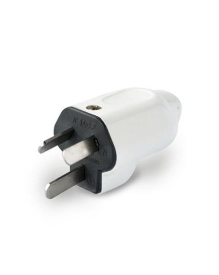 FICHA M PARA CABLE TALLER ENCHUFE BLANCO Y NEGRO