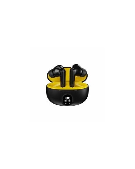 AURICULAR BLUETOOTH IN-EAR C/DISPLAY NEGRO Y AMARILLO KAB-684 KOLKE