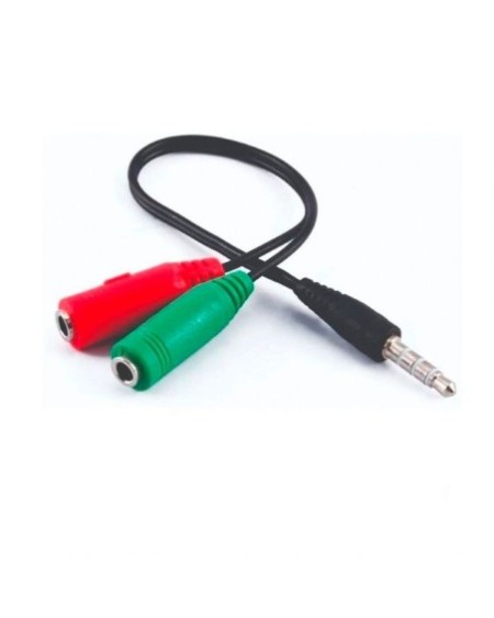 ADAPTADOR 3.5 M A 3.5 H X 2 PARA MICROFONO Y AURICULAR BEST
