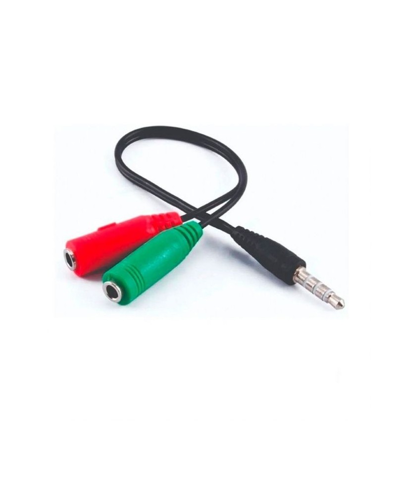 ADAPTADOR 3.5 M A 3.5 H X 2 PARA MICROFONO Y AURICULAR BEST