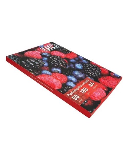PAPEL FOTOGRAFICO BRILLANTE 180GM A4 50 HOJAS GTC