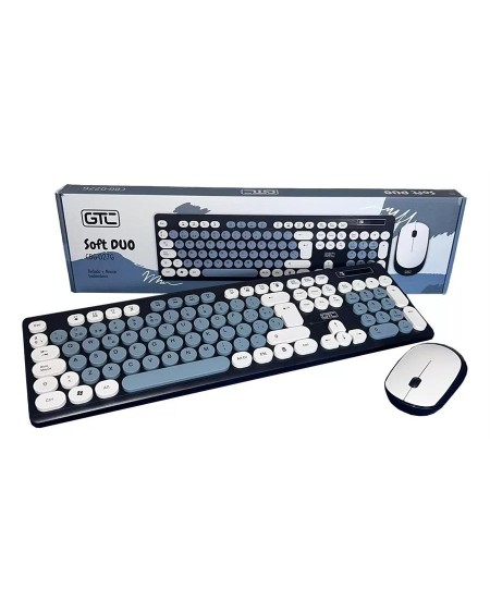 TECLADO + MOUSE WLS NEGRO C/ GRIZ SOFT DUO CBG-027N GTC