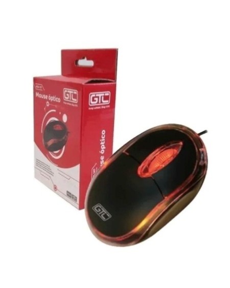 MOUSE USB NEGRO C/LUZ MOG-107 GTC