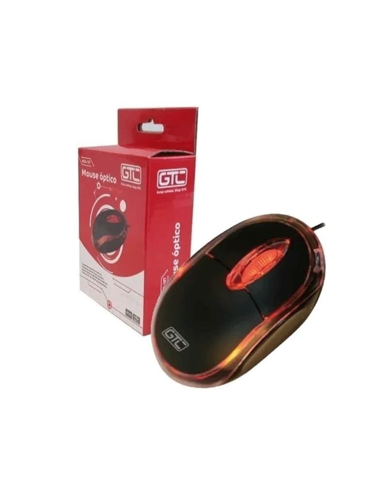 MOUSE USB NEGRO C/LUZ MOG-107 GTC