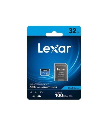 MEMORIA MICRO SD 32GB CLASE 10 633X 100MBPS LEXAR