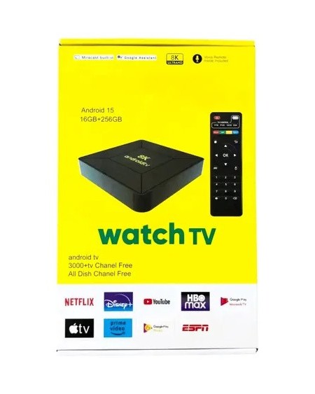 TV BOX WATCH TV GOOGLE TV 16GB 256GB ANDROID 15