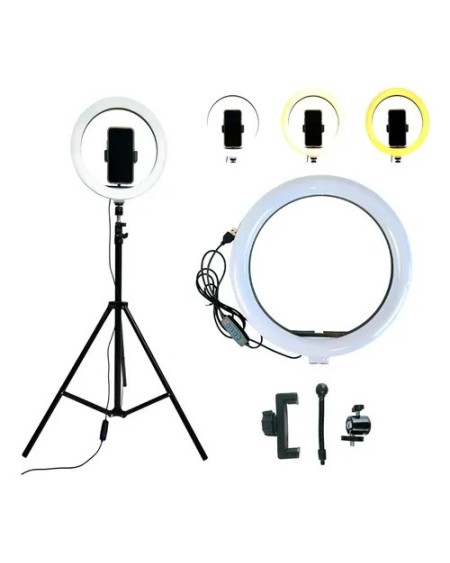 ARO DE LUZ CALIDA/FRIA 26CM+TRIPODE NITSUK