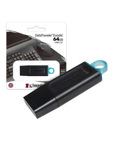PEN DRIVE 64GB DTX USB 3.0 NEGRO KINGSTON
