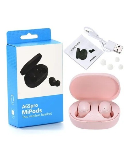AURICULARES BLUTOOTH IN-EAR A6S PRO MI PODS WIRELESS 5.0