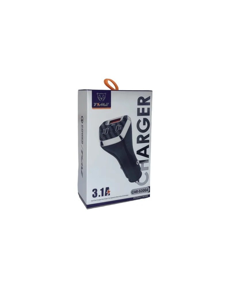CARGADOR 12V A USB + TIPO C X 2 3.1AMP CAR-53004 TIME
