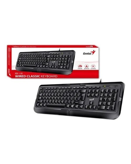 TECLADO USB NEGRO MULTIMEDIA KB-118 II GENIUS
