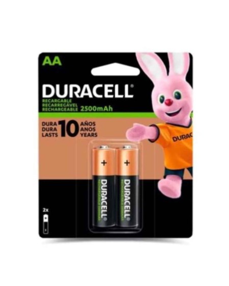 PILAS AA X 2 RECARGABLES 2500MAH DURACELL