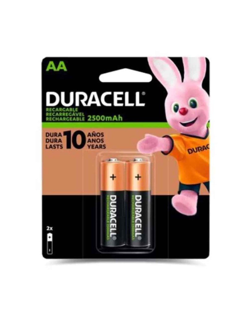 PILAS AA X 2 RECARGABLES 2500MAH DURACELL