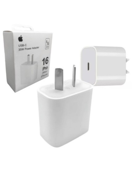 CARGADOR 220V A USB TIPO C CABEZAL 35W 16PRO MAX IPHONE