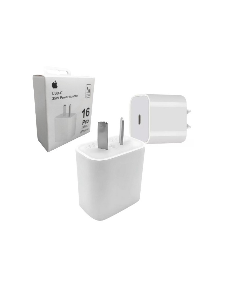 CARGADOR 220V A USB TIPO C CABEZAL 35W 16PRO MAX IPHONE