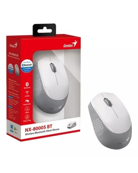 MOUSE WLS BLANCO NX-8000S BLUTOOTH GENIUS
