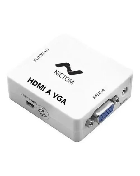 CONVERSOR DE HDMI A VGA S/SONIDO 15CM BLANCO XPC