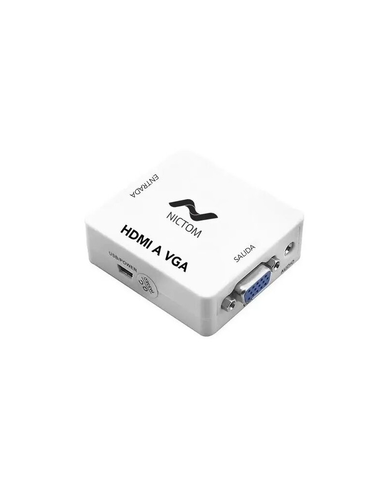 CONVERSOR DE HDMI A VGA S/SONIDO 15CM BLANCO XPC