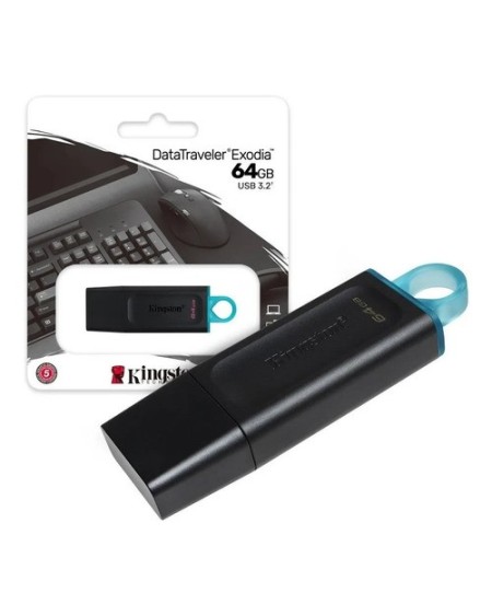 PEN DRIVE 64GB DTE USB 3.2 BLANCO EXODIA KINGSTON