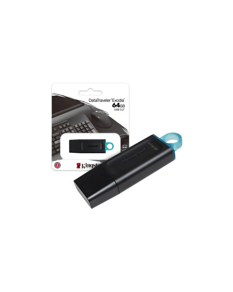 PEN DRIVE 64GB DTE USB 3.2 BLANCO EXODIA KINGSTON