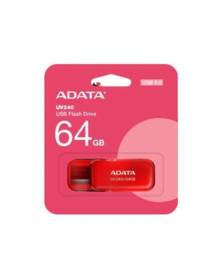 PEN DRIVE 64GB UV240 FLASH DRIVE ROJO ADATA