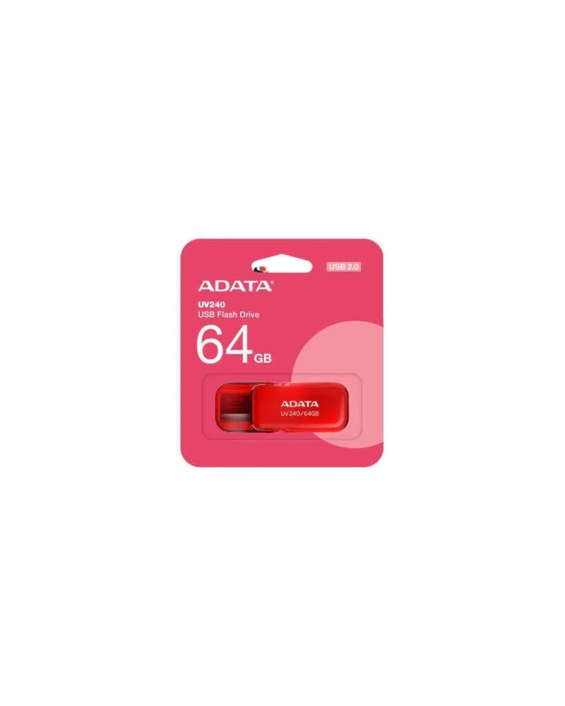 PEN DRIVE 64GB UV240 FLASH DRIVE ROJO ADATA