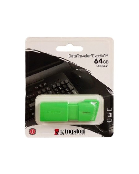 PEN DRIVE 64GB DTEXODIA M USB 3.2 NEON VERDE KINGSTON