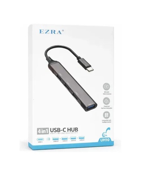 HUB USB 4 PUERTOS TIPO C UH10 EZRA