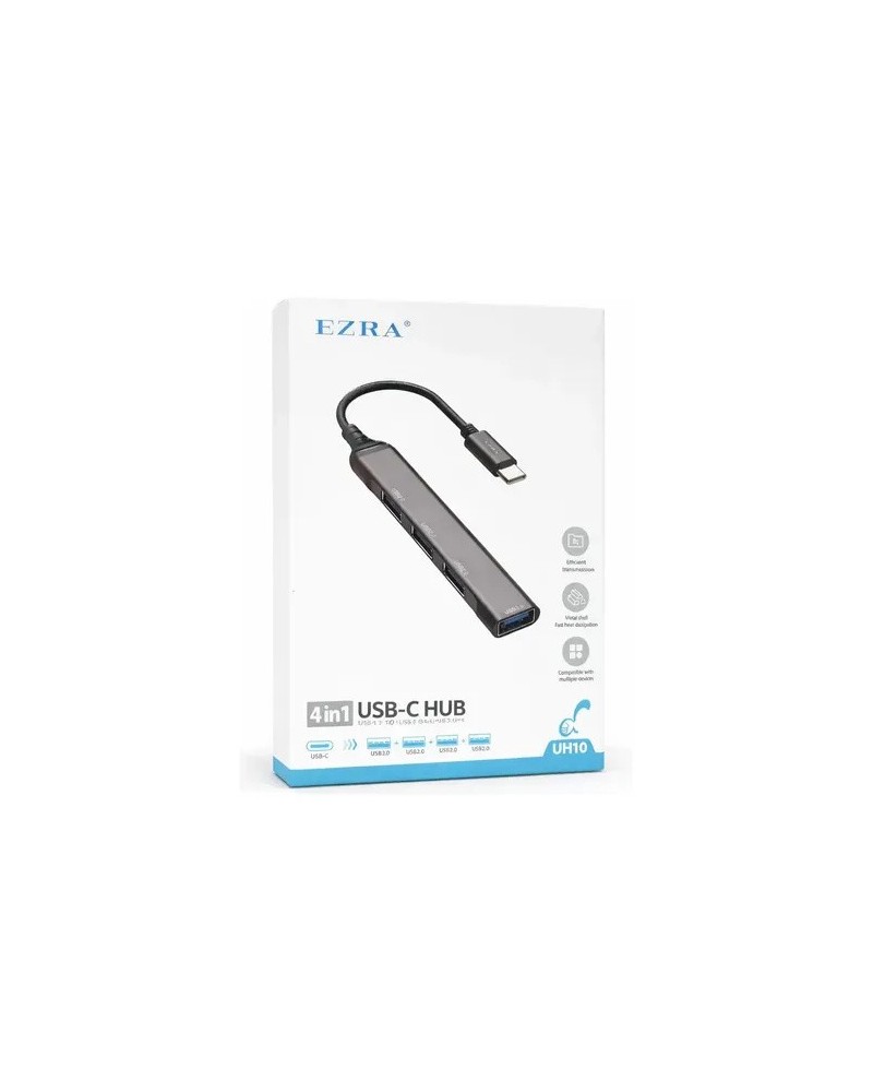 HUB USB 4 PUERTOS TIPO C UH10 EZRA