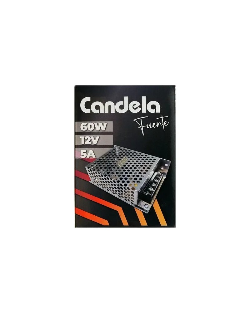 FUENTE P/TIRA DE LED 12V 5AMP 60W 7404 CANDELA