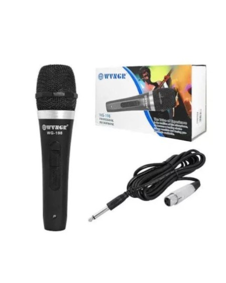 MICROFONO PROFESIONAL CON CABLE DORADO WG-198A WANGR