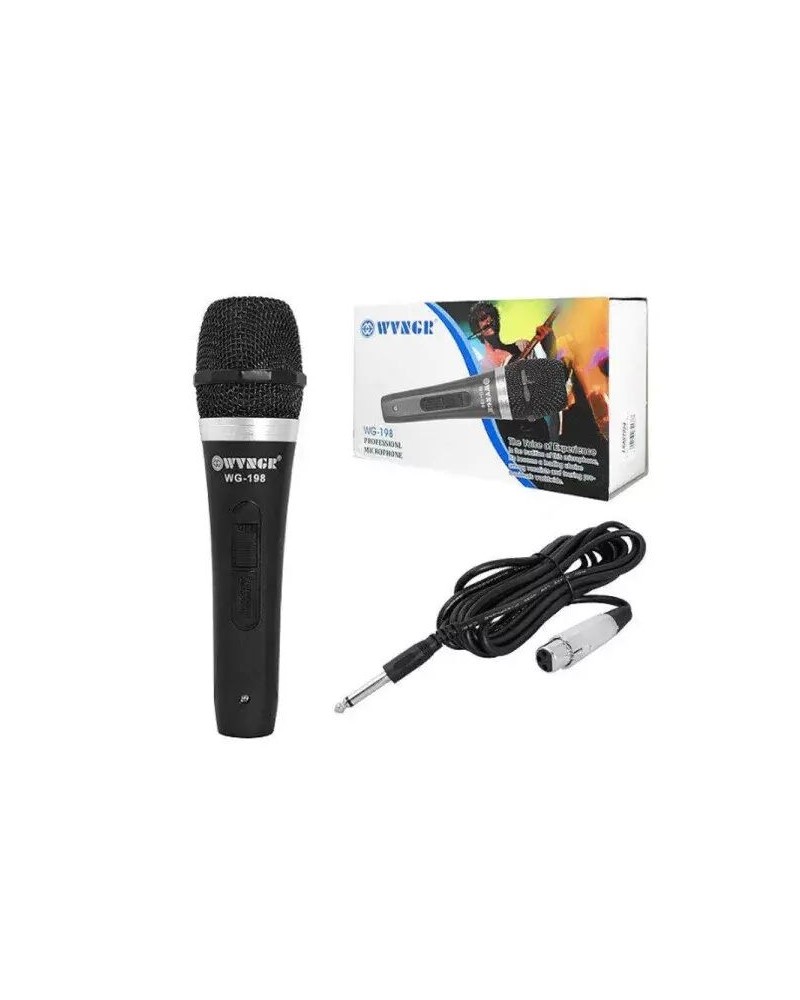 MICROFONO PROFESIONAL CON CABLE DORADO WG-198A WANGR