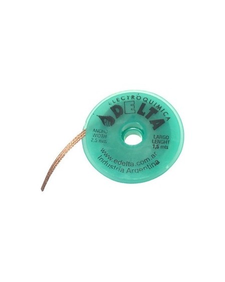 MALLA DESOLDANTE DE COBRE 1.5MTS 2.5MM DELTA