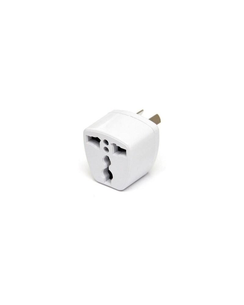 ADAPTADOR 220V PATA CHATA A PATA EUROPEA BLANCO