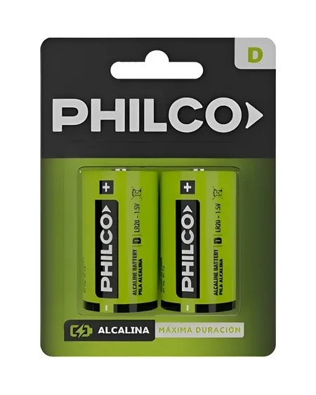 PILAS D X 2 ALCALINA GRANDE PHILIPS