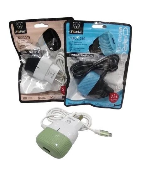 CARGADOR 220V A USB X 1 C/CABLE MICRO USB 2.1AMP TMCC 219 TIME
