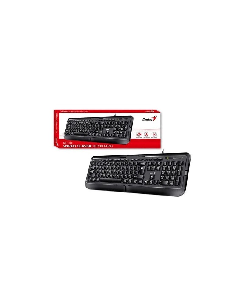 TECLADO USB NEGRO MULTIMEDIA KB-118 II GENIUS