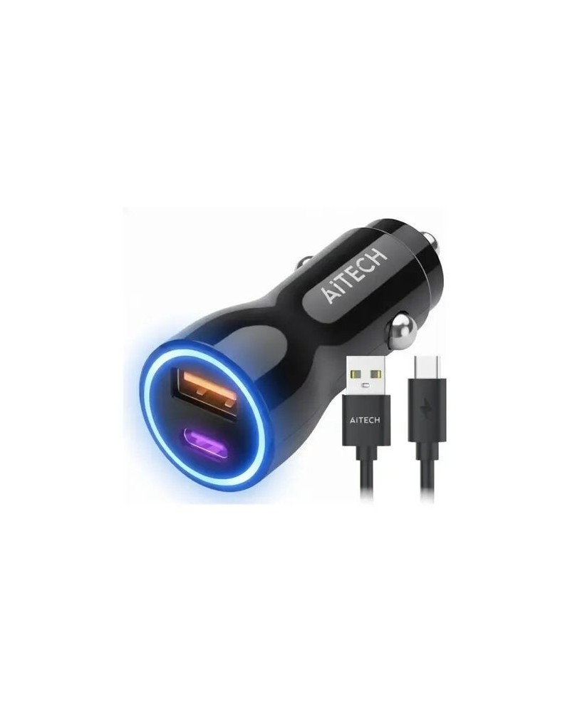 CARGADOR 12V A USB + TIPO C + CABLE 48W AICC020221N AITECH