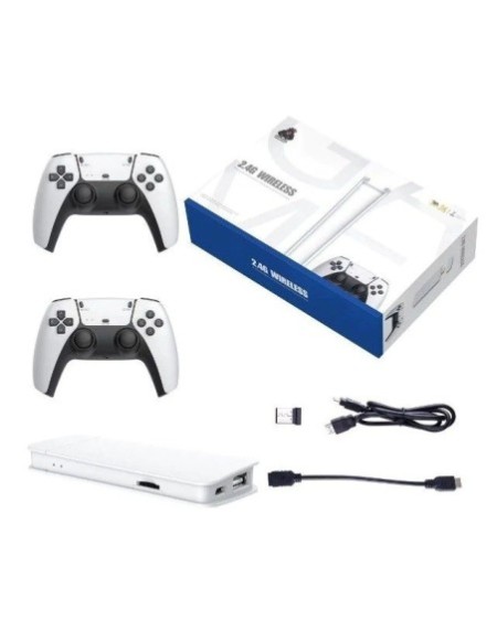 CONSOLA DE JUEGOS 2.4G WIRELESS 4K ULTRA HD PLAY 5 CAJA BLANCA