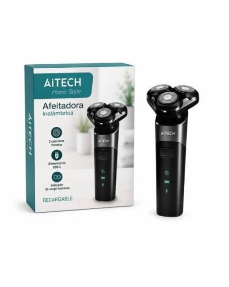 AFEITADORA ELECTRICA INALAMBRICA 3 CABEZALES FLOTANTES 0103N AITECH