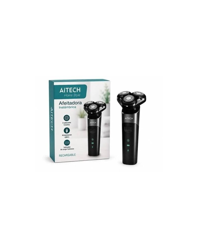 AFEITADORA ELECTRICA INALAMBRICA 3 CABEZALES FLOTANTES 0103N AITECH